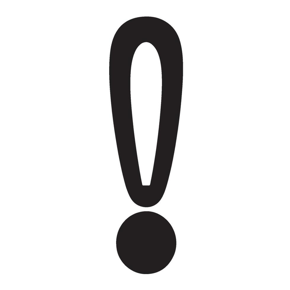 Silhouette of an Exclamation Point vector