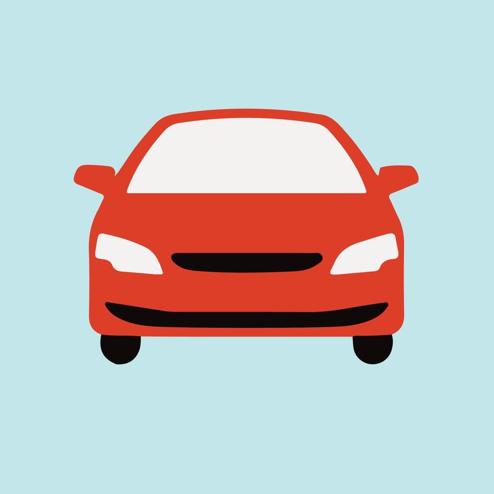 Cars Silhouette Front View of Sports Cars vector