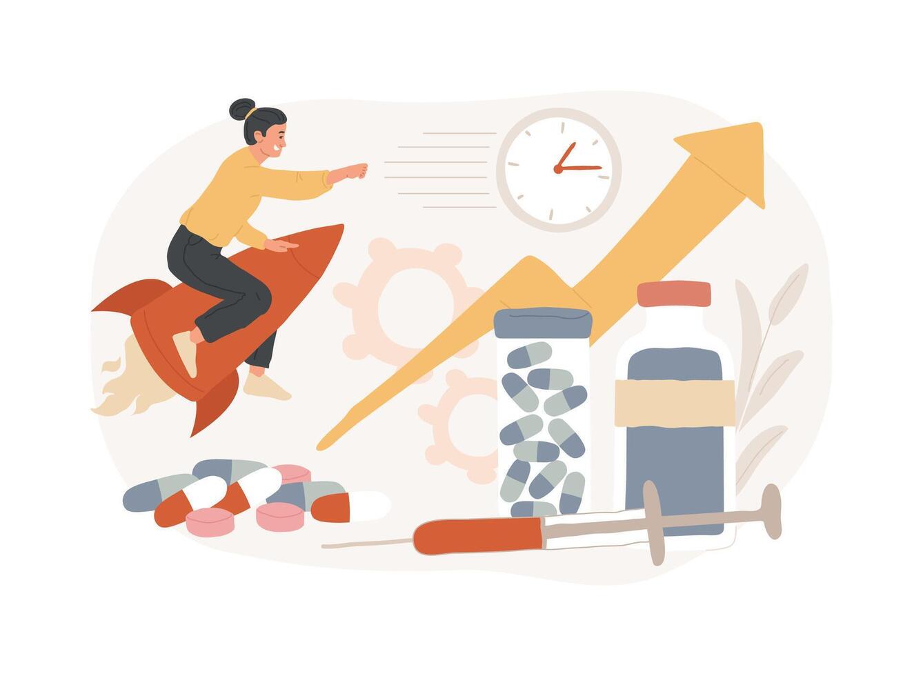 Performance drugs isolated concept illustration. vector