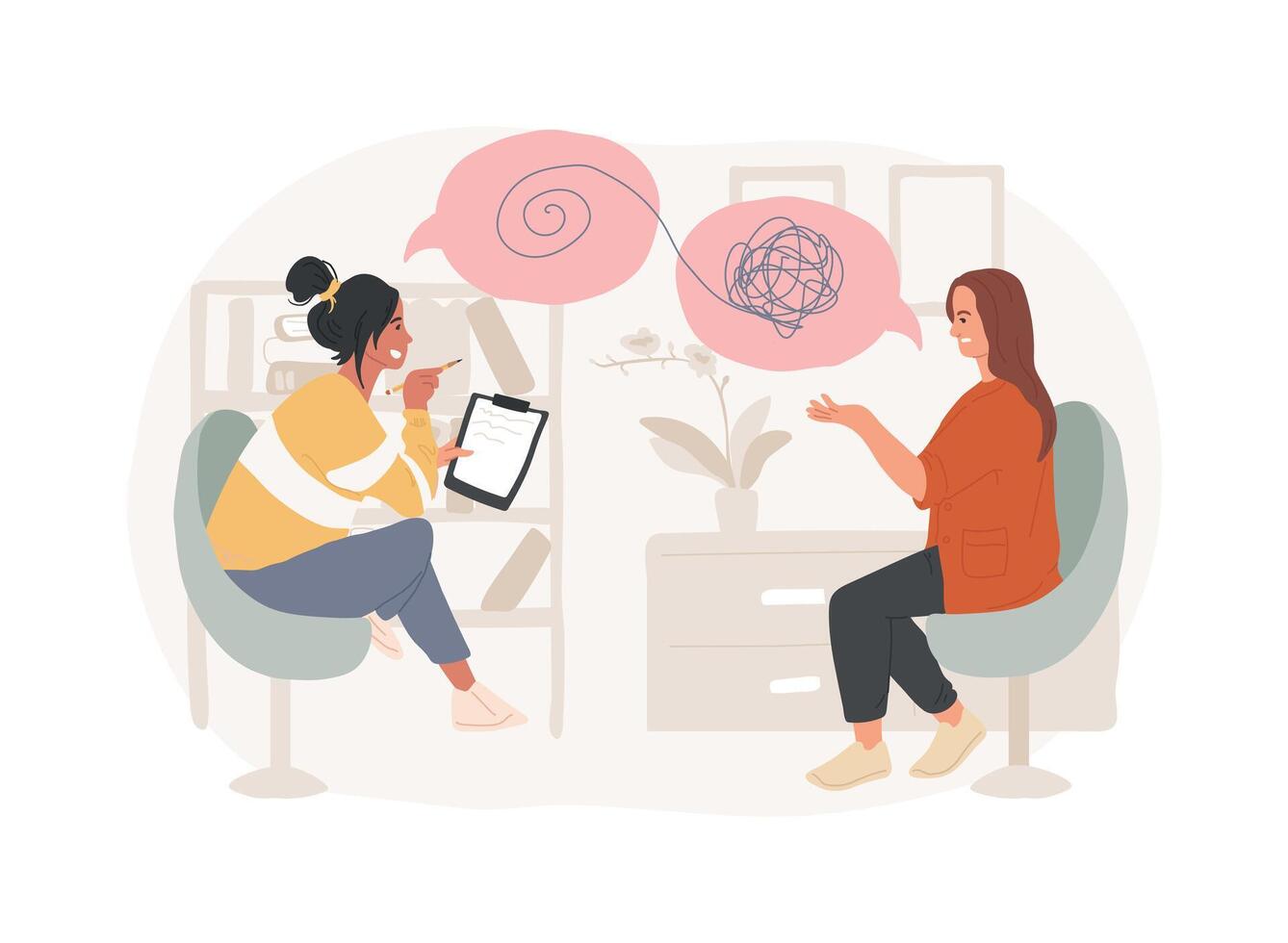 Psychotherapy isolated concept illustration. vector