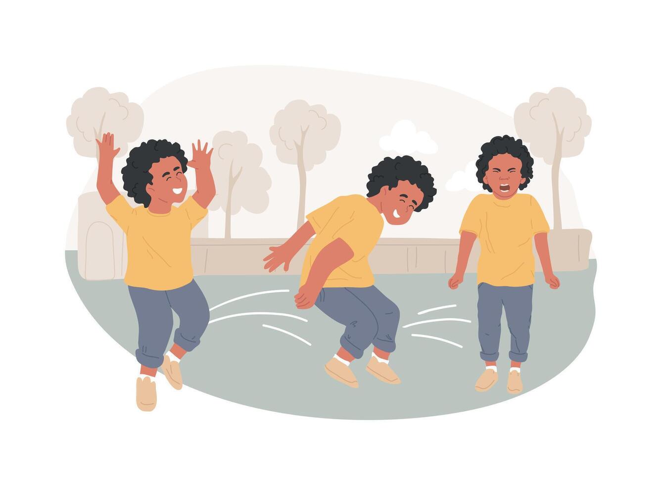 Attention deficit hyperactivity disorder isolated concept illustration. vector