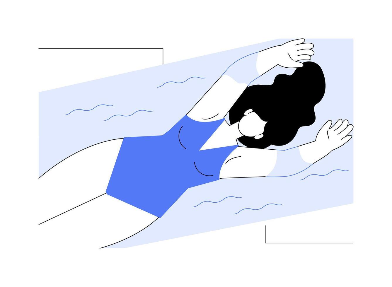 Floating isolated cartoon illustrations. vector