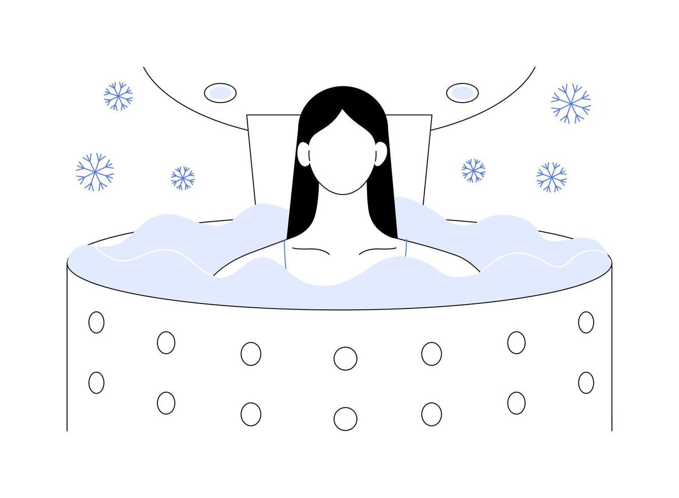 Cryotherapy isolated cartoon illustrations. vector