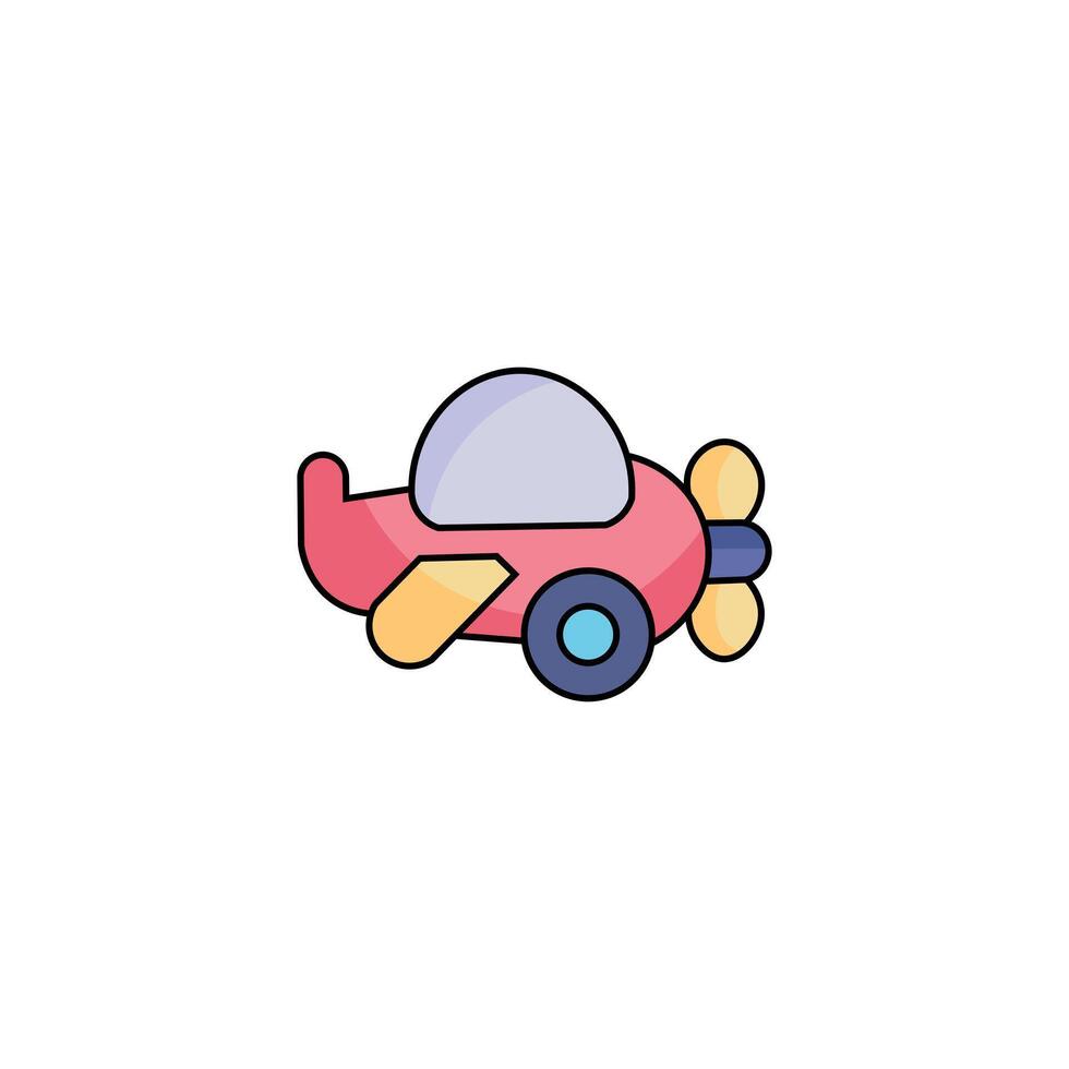 Toy Aeroplane Illustration. Aeroplane icon vector
