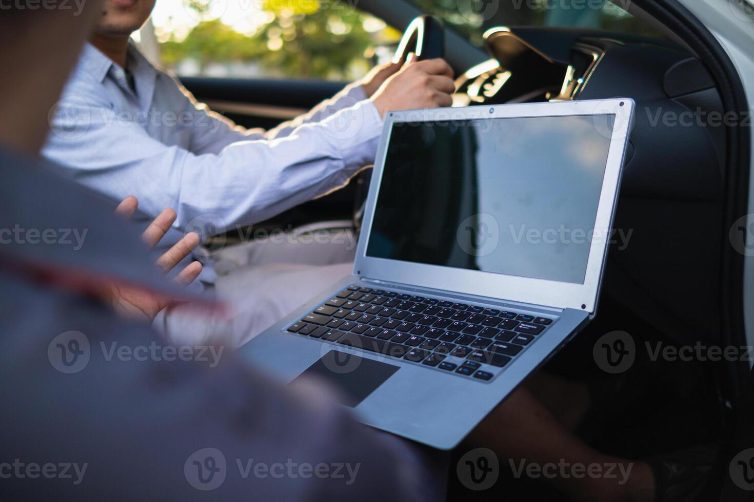 Technicians from service center inspect and assist customers cars that are having problems while traveling build confidence in customers who choose buy car from service center and receive help quickly photo