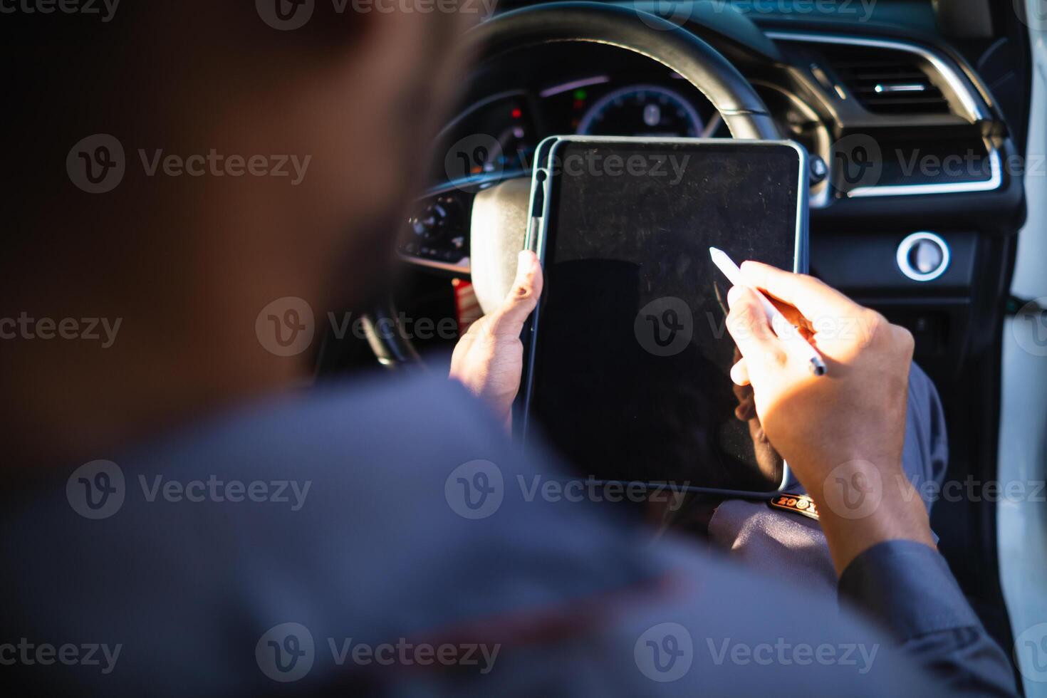 Technicians from service center inspect and assist customers cars that are having problems while traveling build confidence in customers who choose buy car from service center and receive help quickly photo