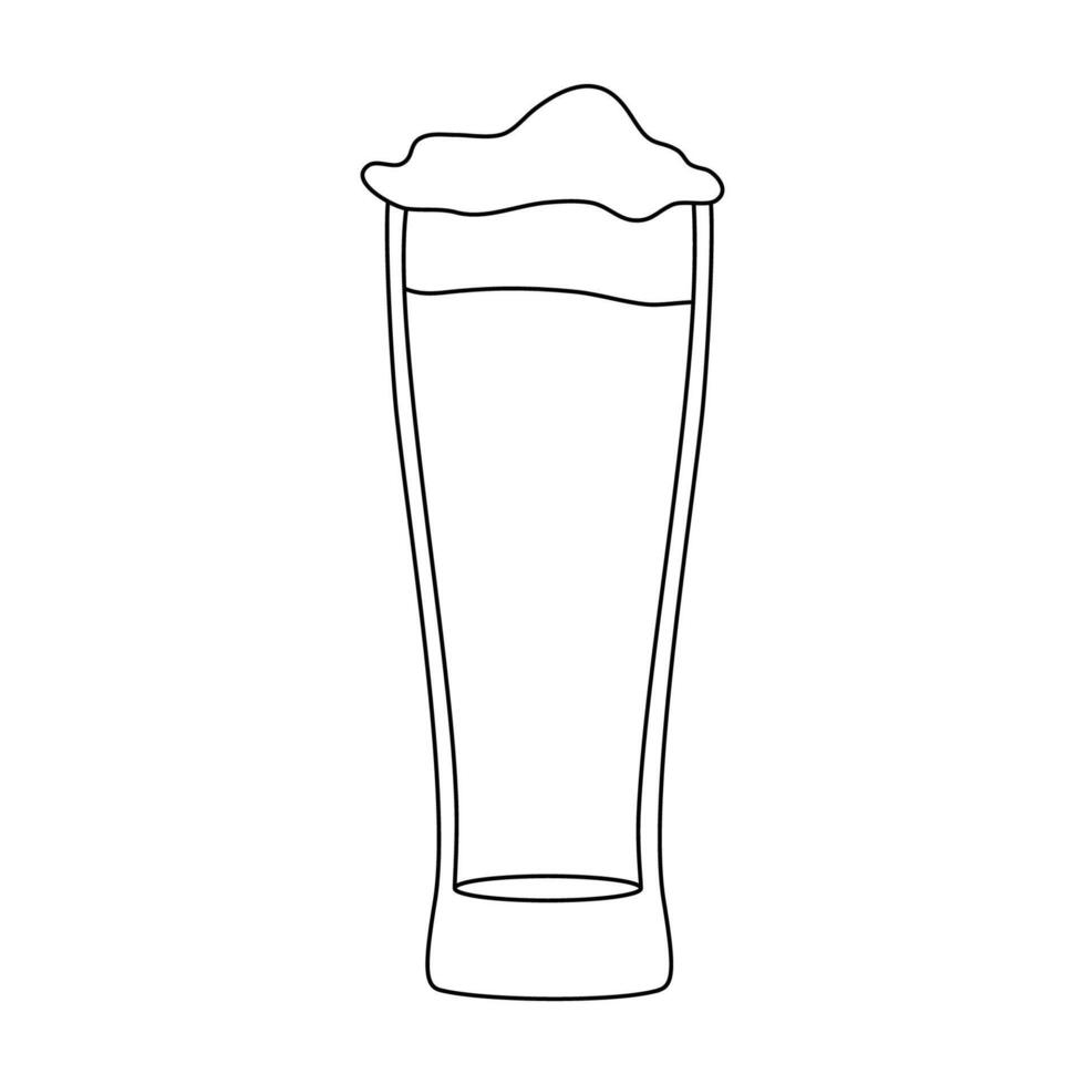 glass with beer isolated icon vector