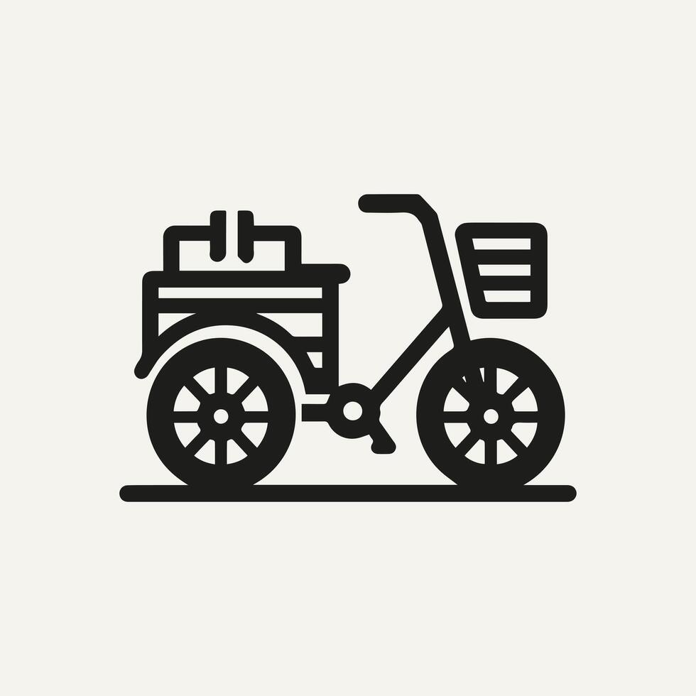 Bicycle silhouette hand drawn vector