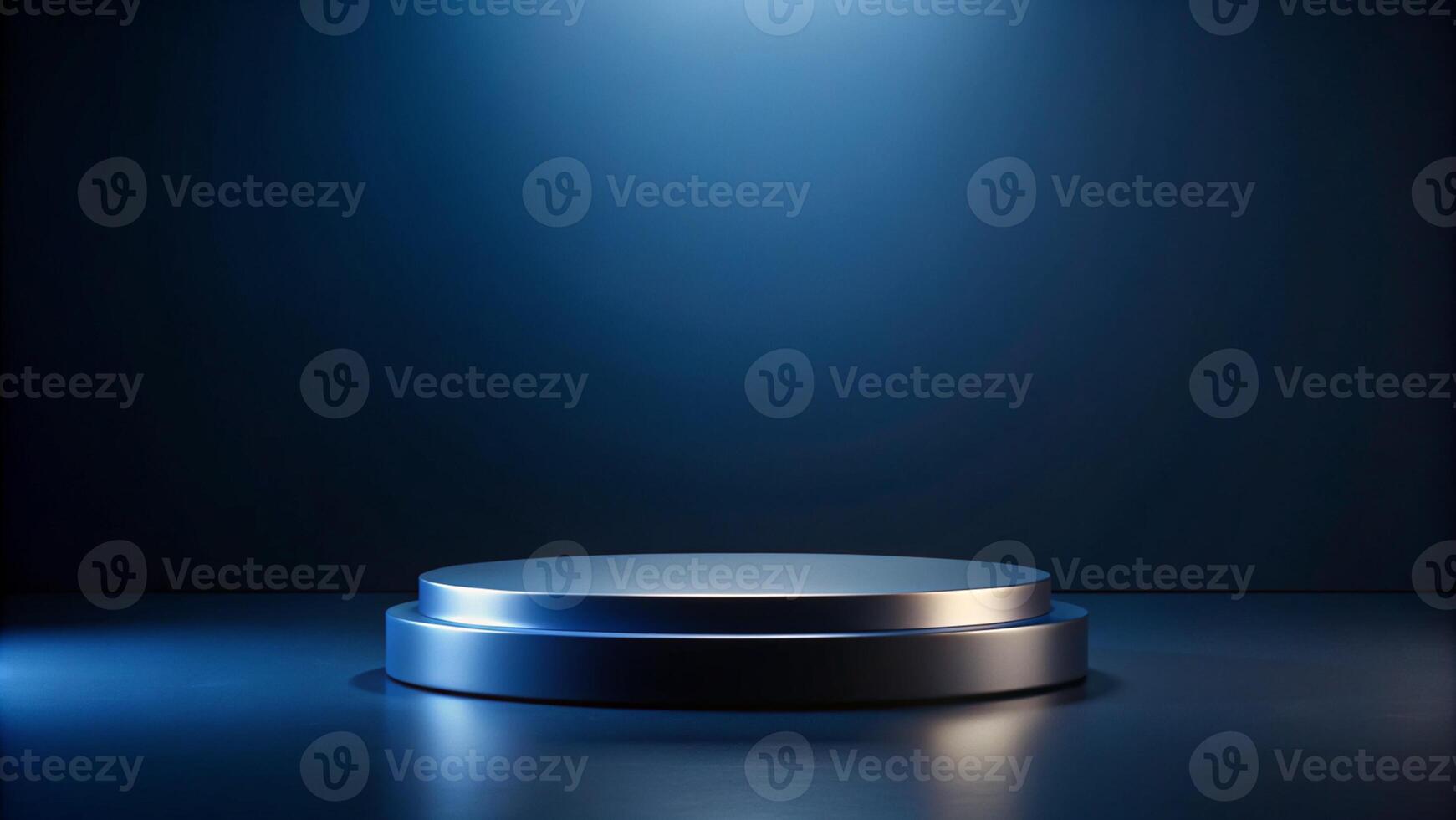 an empty podium on a dark background photo