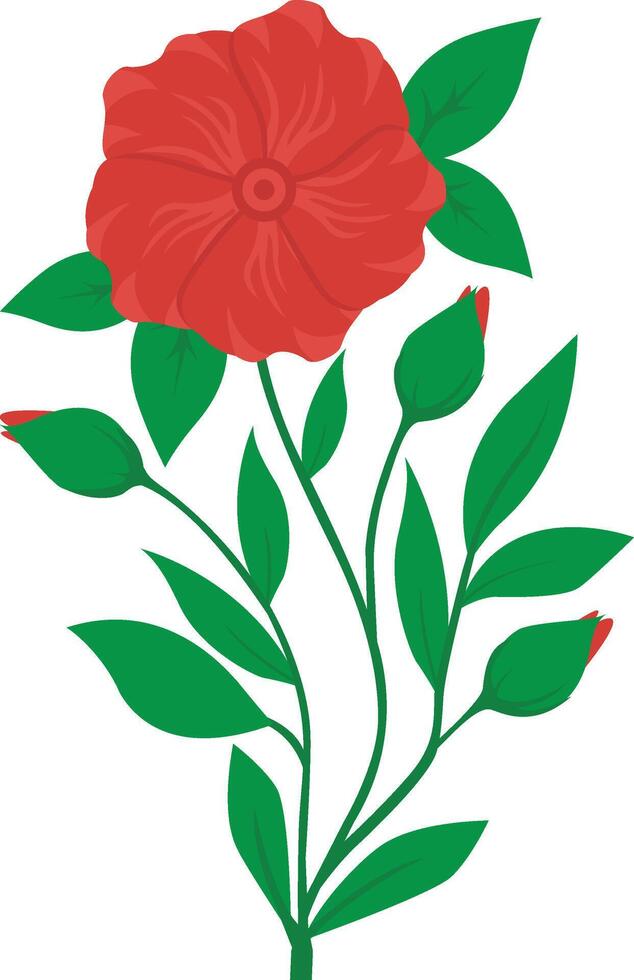 illustration of hibiscus rose design on a white background vector