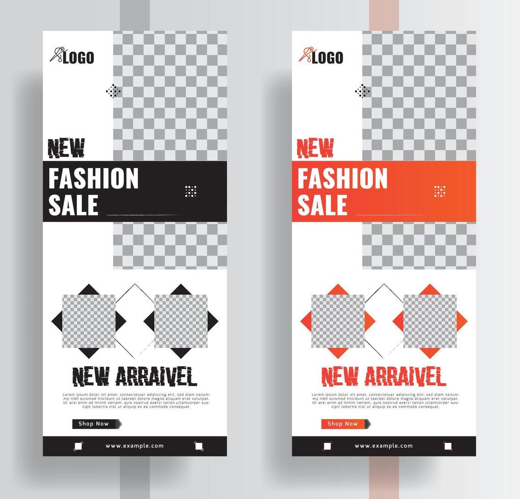 New Fashion Sale Rollup or x banner, Stand banner design for marketing promotion. fashion Business Rollup Banner X-Banner Standee Template Design Layout. vector