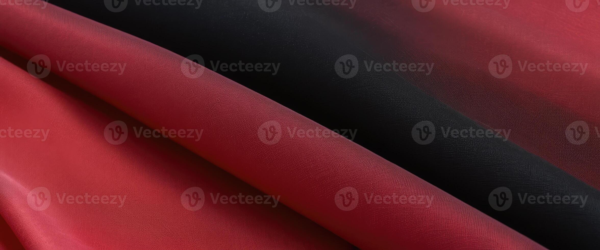 Sensual intertwining folds of black and red fabric photo