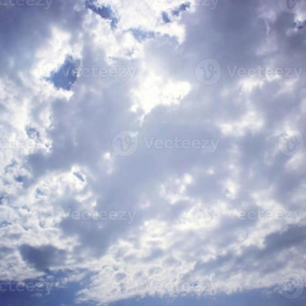 When the sky is cloudy, it's so full of clouds that you can't see the sun. photo