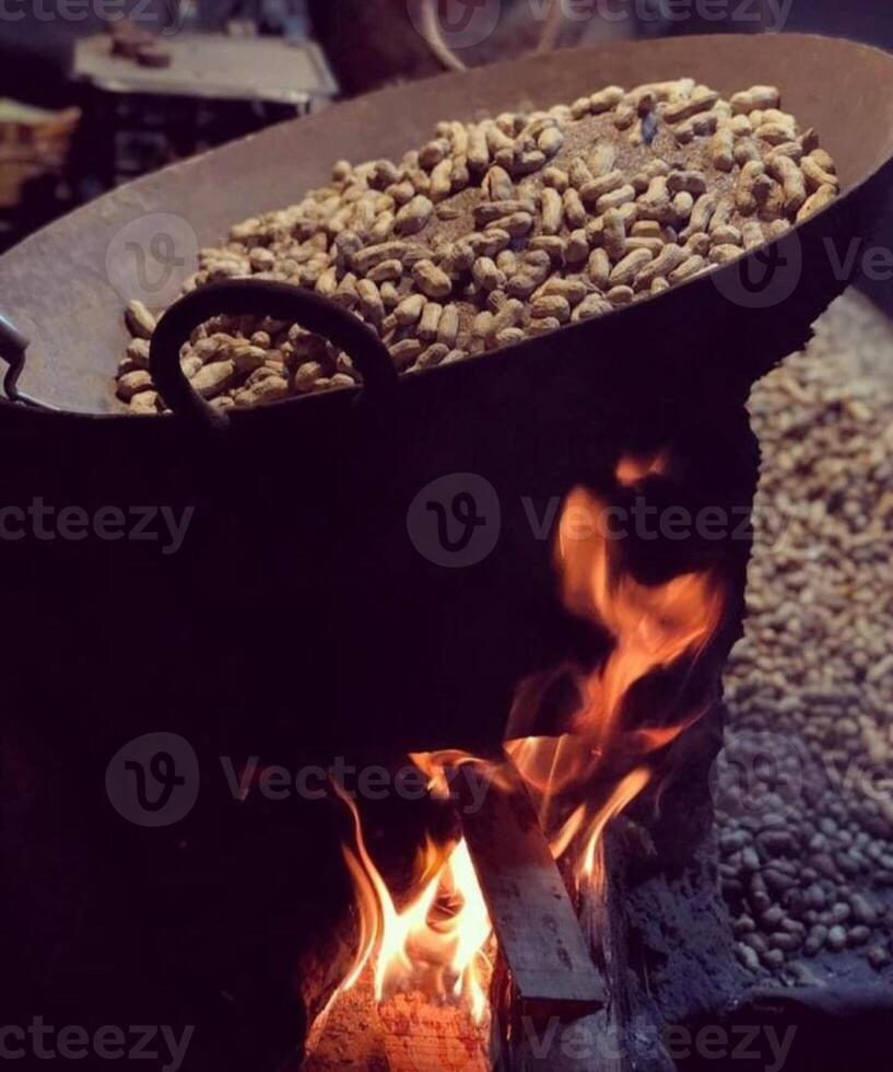 Peanuts originated from South America but are now grown in many regions of the world. photo