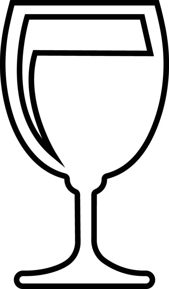 Wine glass icon in line. isolated on Shape of traditional glass bottle of still wine Glass Bottle Types Alcohol Beverage Bar Drink Concept for apps, website vector