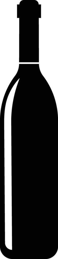 Wine bottle icon in flat. isolated on Shape of traditional glass bottle of still wine Glass Bottle Types Alcohol Beverage Bar Drink Concept for apps, website vector