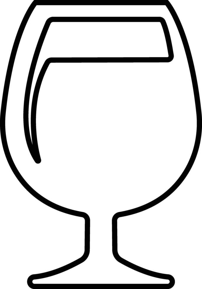 Wine glass icon in line. isolated on Shape of traditional glass bottle of still wine Glass Bottle Types Alcohol Beverage Bar Drink Concept for apps, website vector