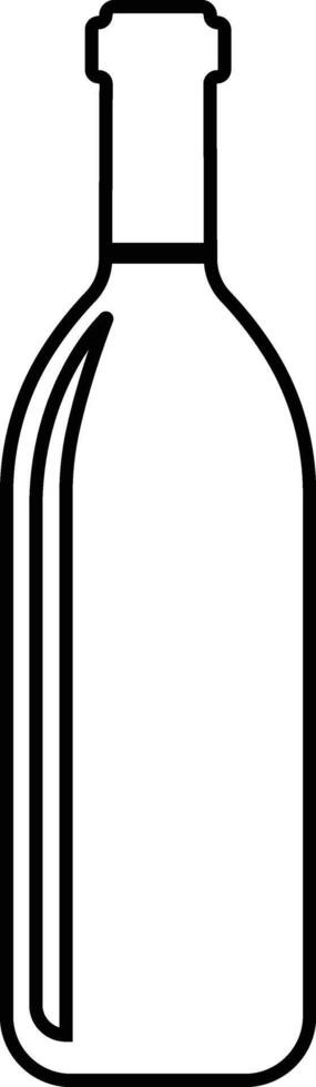 Wine bottle icon in line. isolated on Shape of traditional glass bottle of still wine Glass Bottle Types Alcohol Beverage Bar Drink Concept for apps, website vector