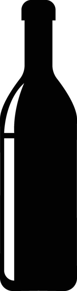 Wine bottle icon in flat. isolated on Shape of traditional glass bottle of still wine Glass Bottle Types Alcohol Beverage Bar Drink Concept for apps, website vector