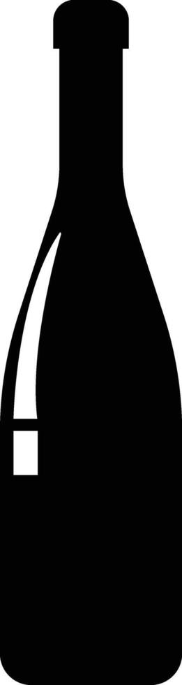 Wine bottle icon in flat. isolated on Shape of traditional glass bottle of still wine Glass Bottle Types Alcohol Beverage Bar Drink Concept for apps, website vector