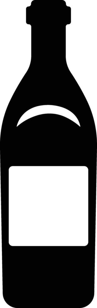 Wine bottle icon in flat. isolated on Shape of traditional glass bottle of still wine Glass Bottle Types Alcohol Beverage Bar Drink Concept for apps, website vector