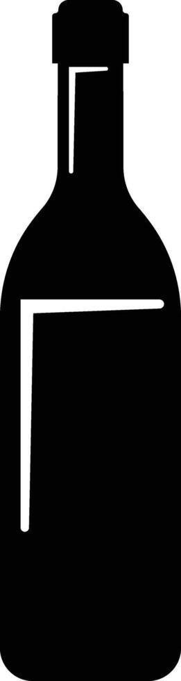 Wine bottle icon in flat. isolated on Shape of traditional glass bottle of still wine Glass Bottle Types Alcohol Beverage Bar Drink Concept for apps, website vector