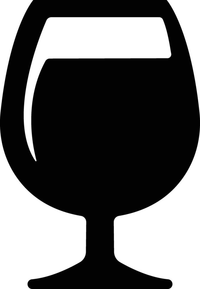 Wine glass icon in flat. isolated on Shape of traditional glass bottle of still wine Glass Bottle Types Alcohol Beverage Bar Drink Concept for apps, website vector