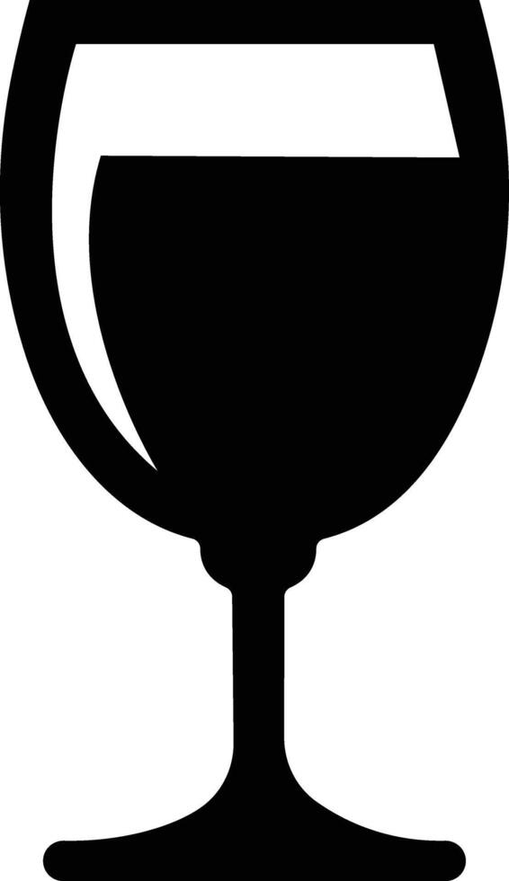 Wine glass icon in flat. isolated on Shape of traditional glass bottle of still wine Glass Bottle Types Alcohol Beverage Bar Drink Concept for apps, website vector