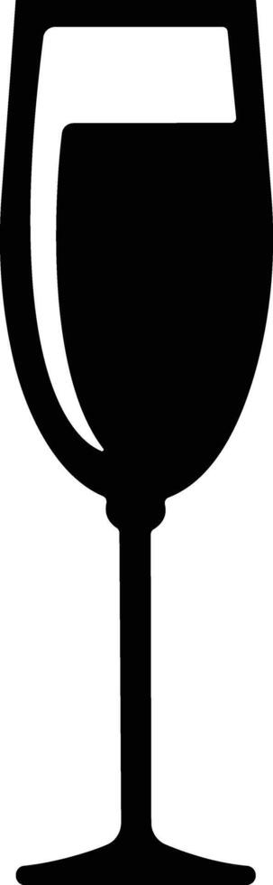 Wine glass icon in flat. isolated on Shape of traditional glass bottle of still wine Glass Bottle Types Alcohol Beverage Bar Drink Concept for apps, website vector