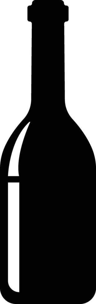 Wine bottle icon in flat. isolated on Shape of traditional glass bottle of still wine Glass Bottle Types Alcohol Beverage Bar Drink Concept for apps, website vector