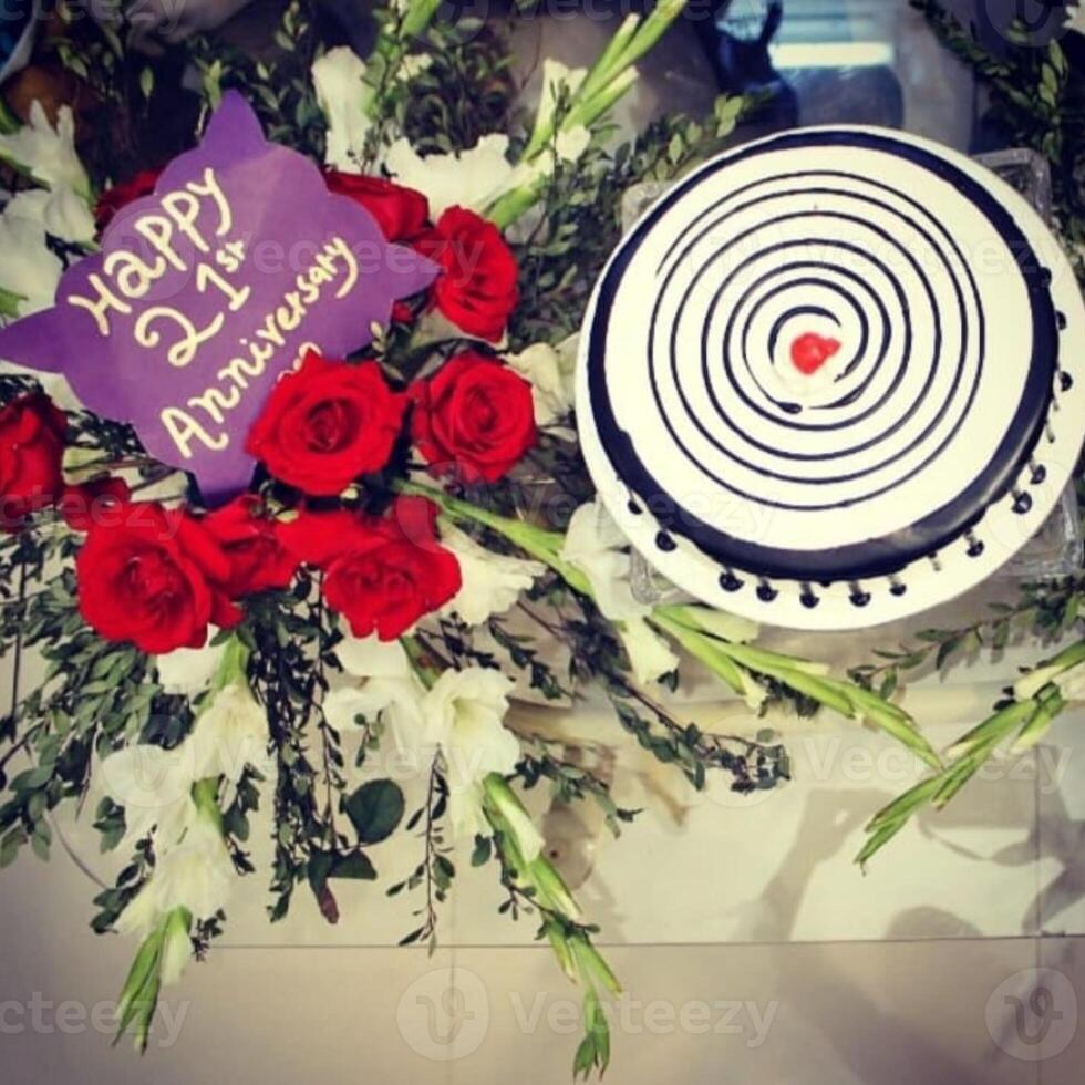 An anniversary is a day on which people remember or celebrate an event that happened on the same date in a past year. photo