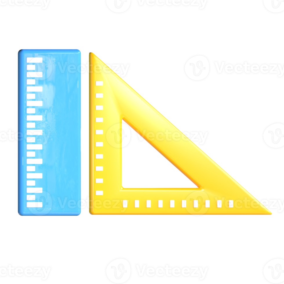 3D Ruler School png