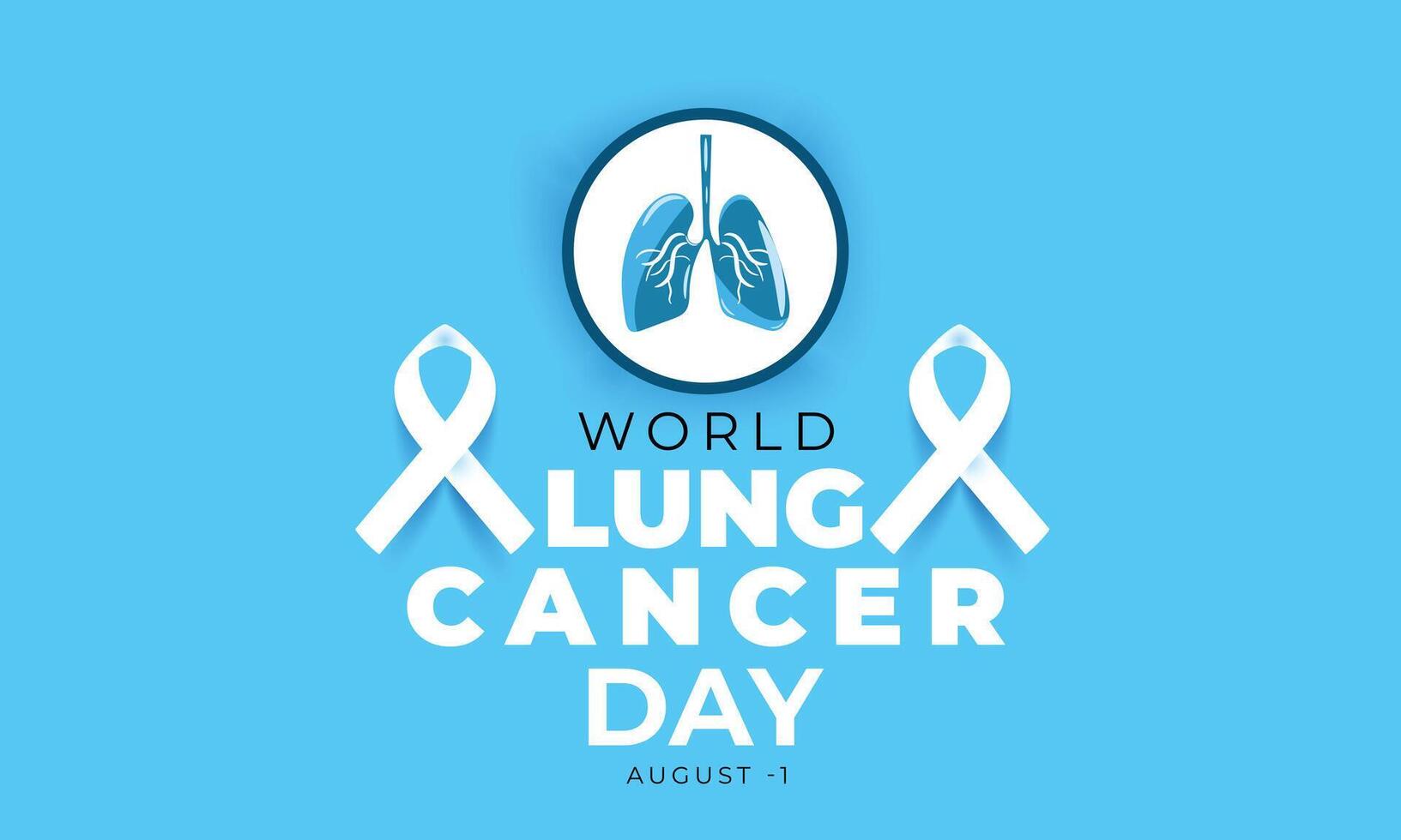 World Lung Cancer Day. background, banner, card, poster, template. illustration. vector