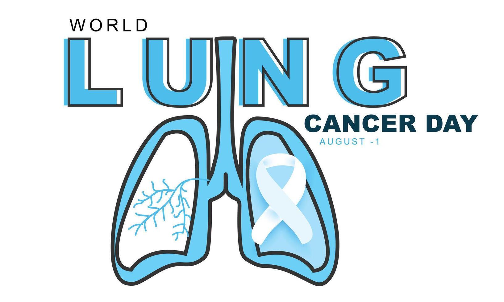 World Lung Cancer Day. background, banner, card, poster, template. illustration. vector