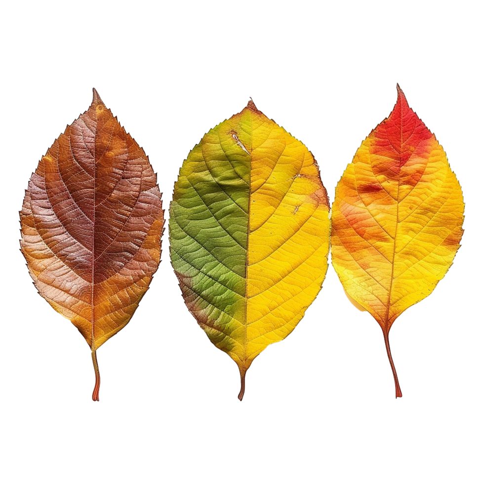 Colorful leave isolated on transparent background png
