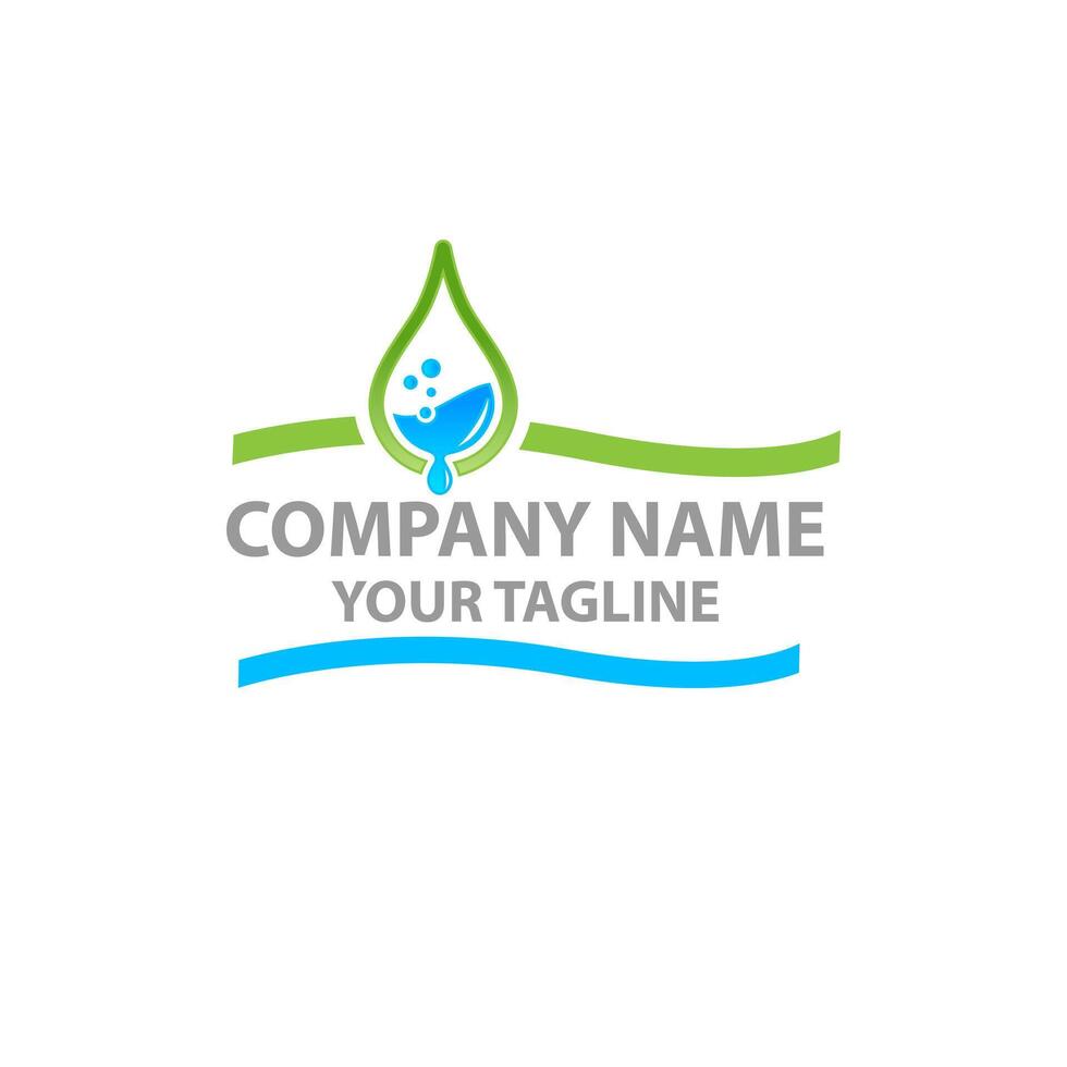 Drop of water logo design template Clean water filtration vector