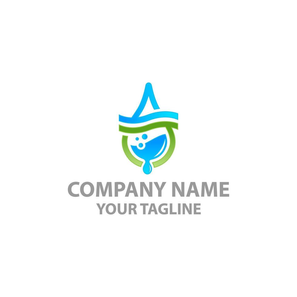 Drop of water logo design template Clean water filtration vector