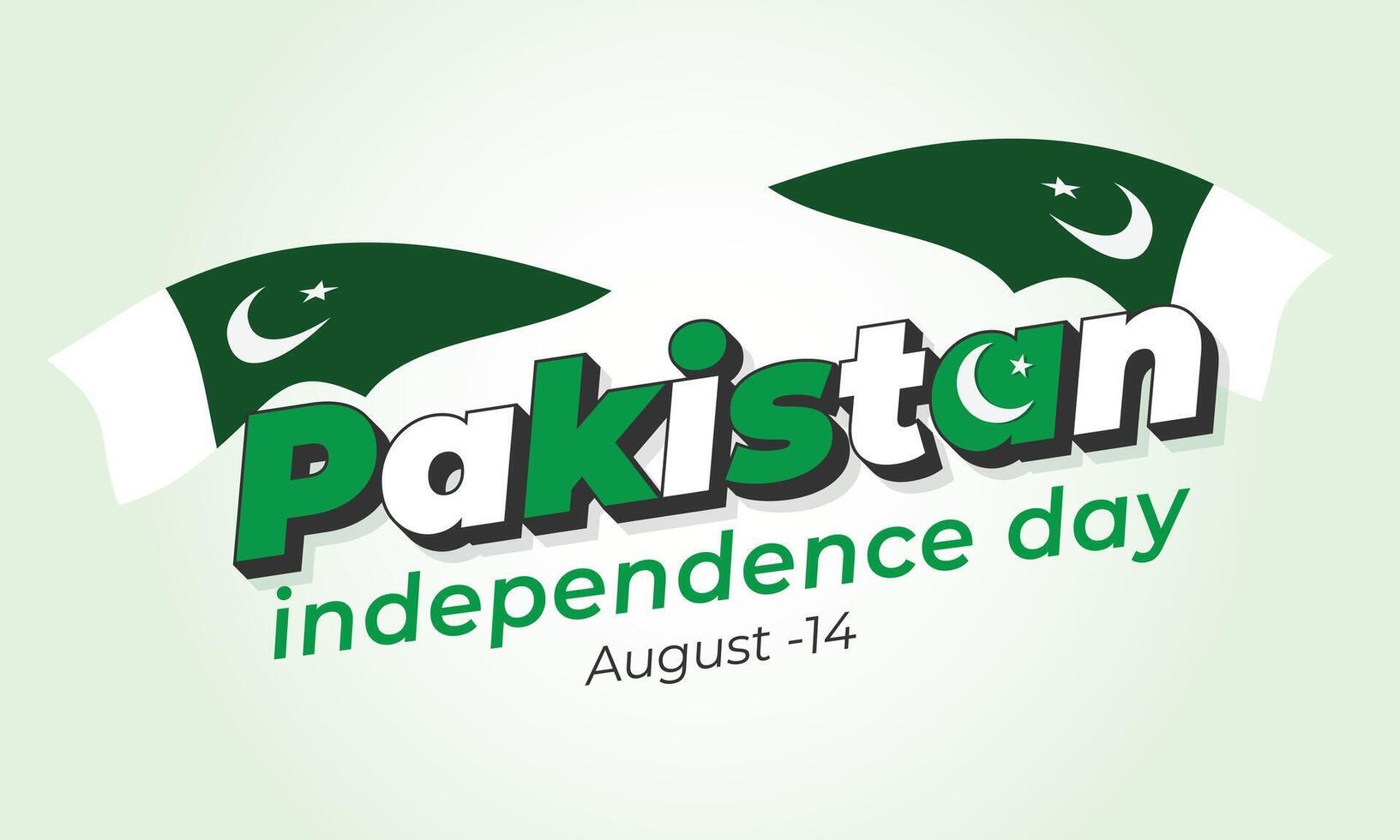 Pakistan independence day. background, banner, card, poster, template. illustration. vector