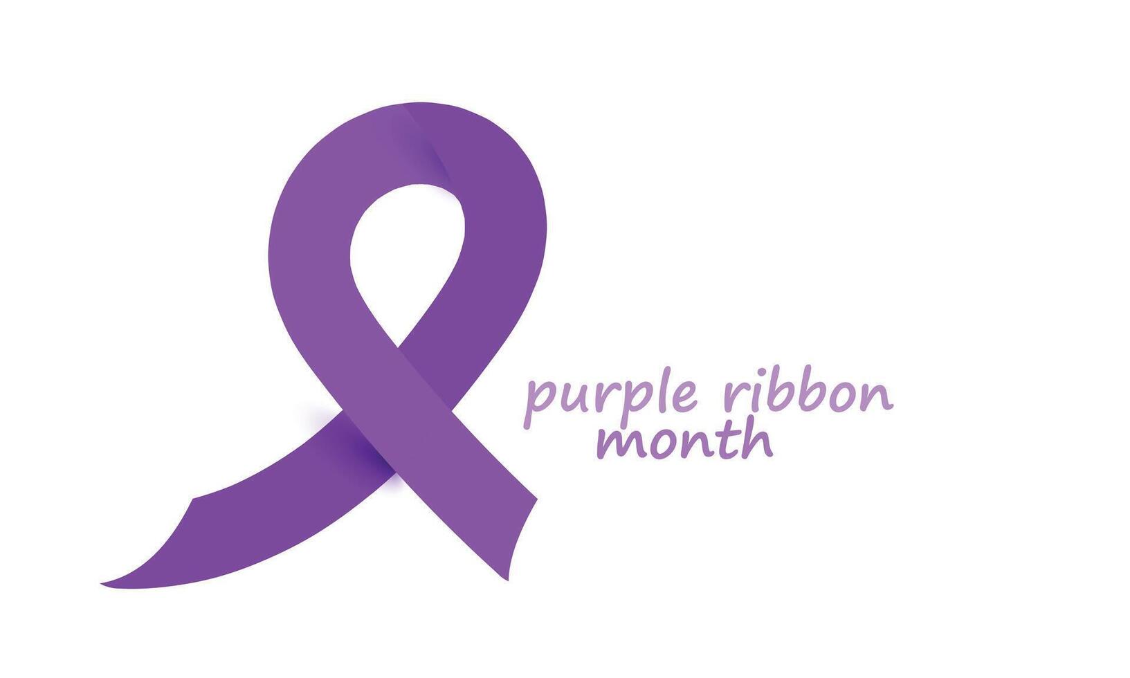 Purple Ribbon month. background, banner, card, poster, template. illustration. vector