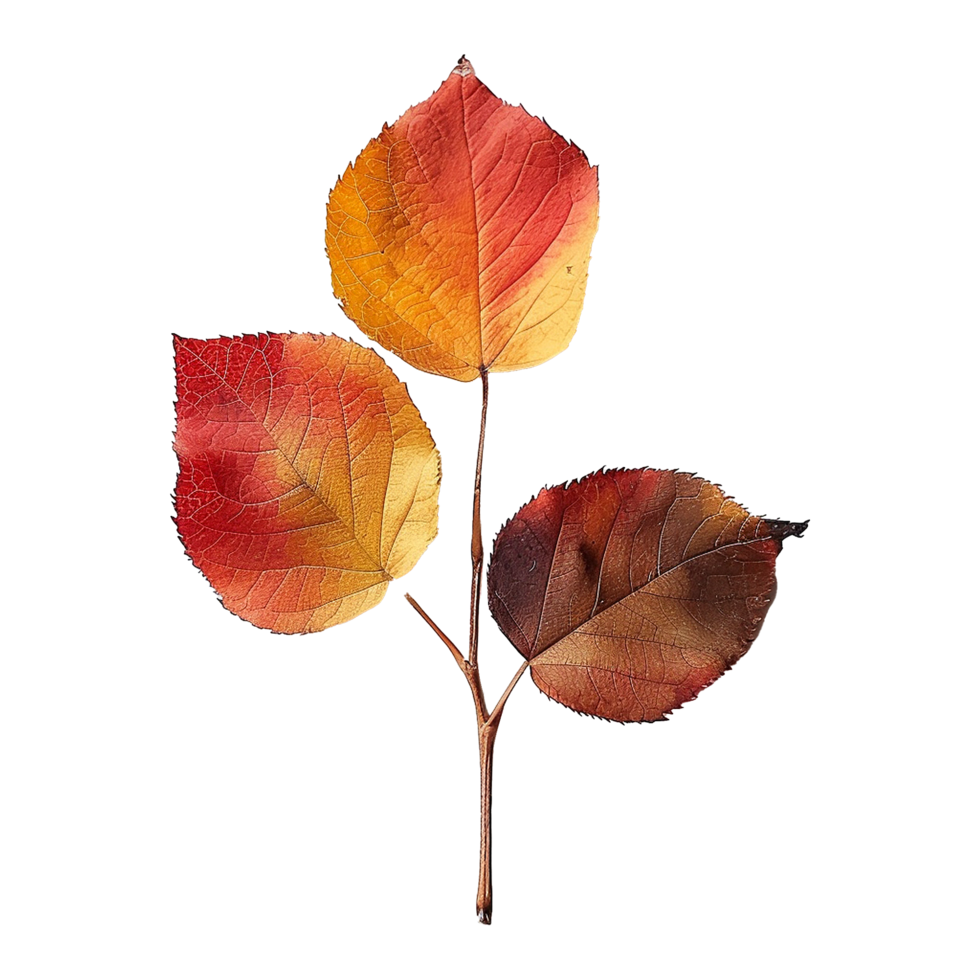 Colorful leave isolated on transparent background png
