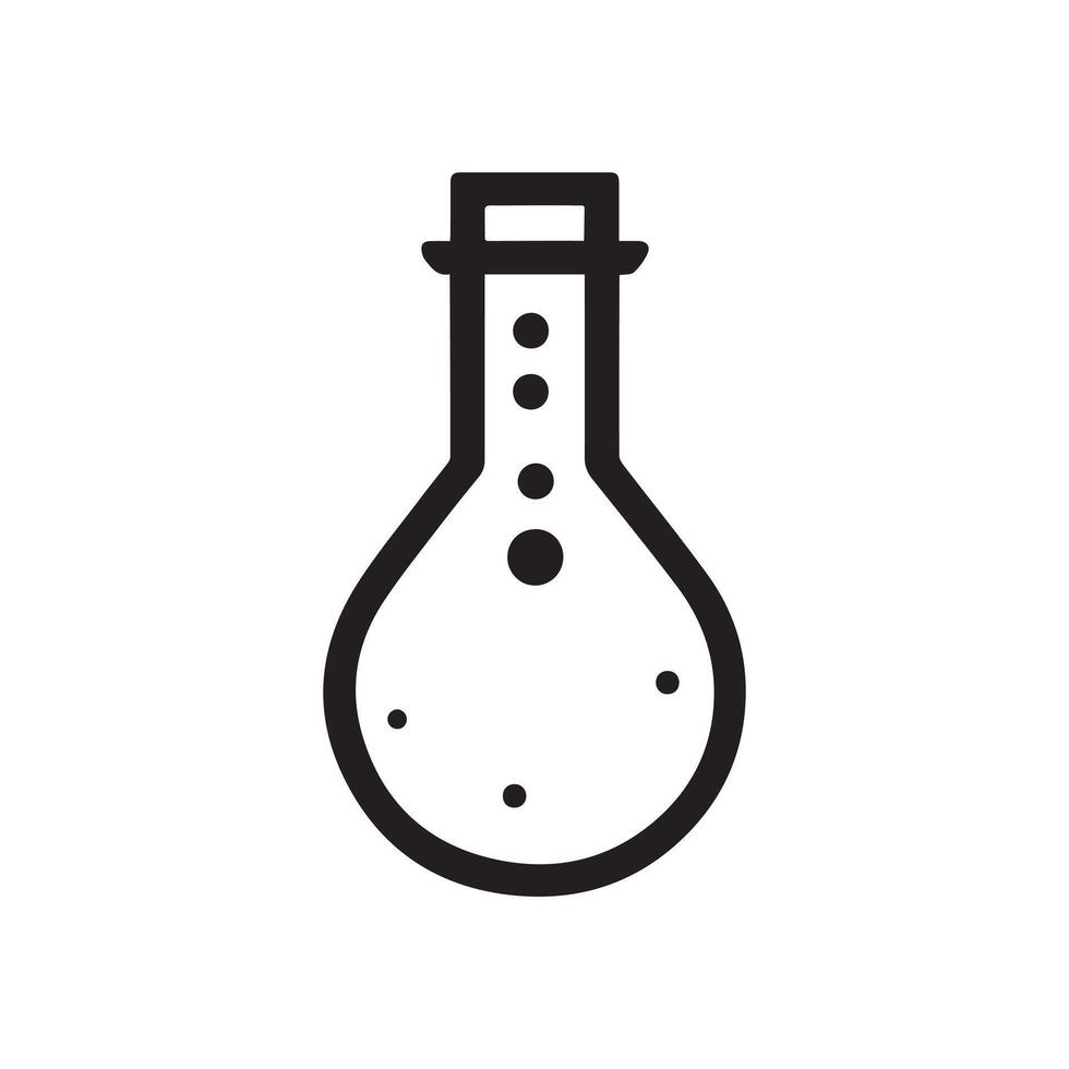 Chemical glass icon science and investigations concept template design. vector