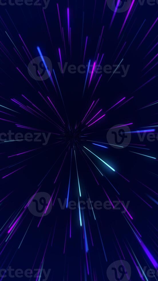 Colorful Neon Light Streaks on Dark Background photo