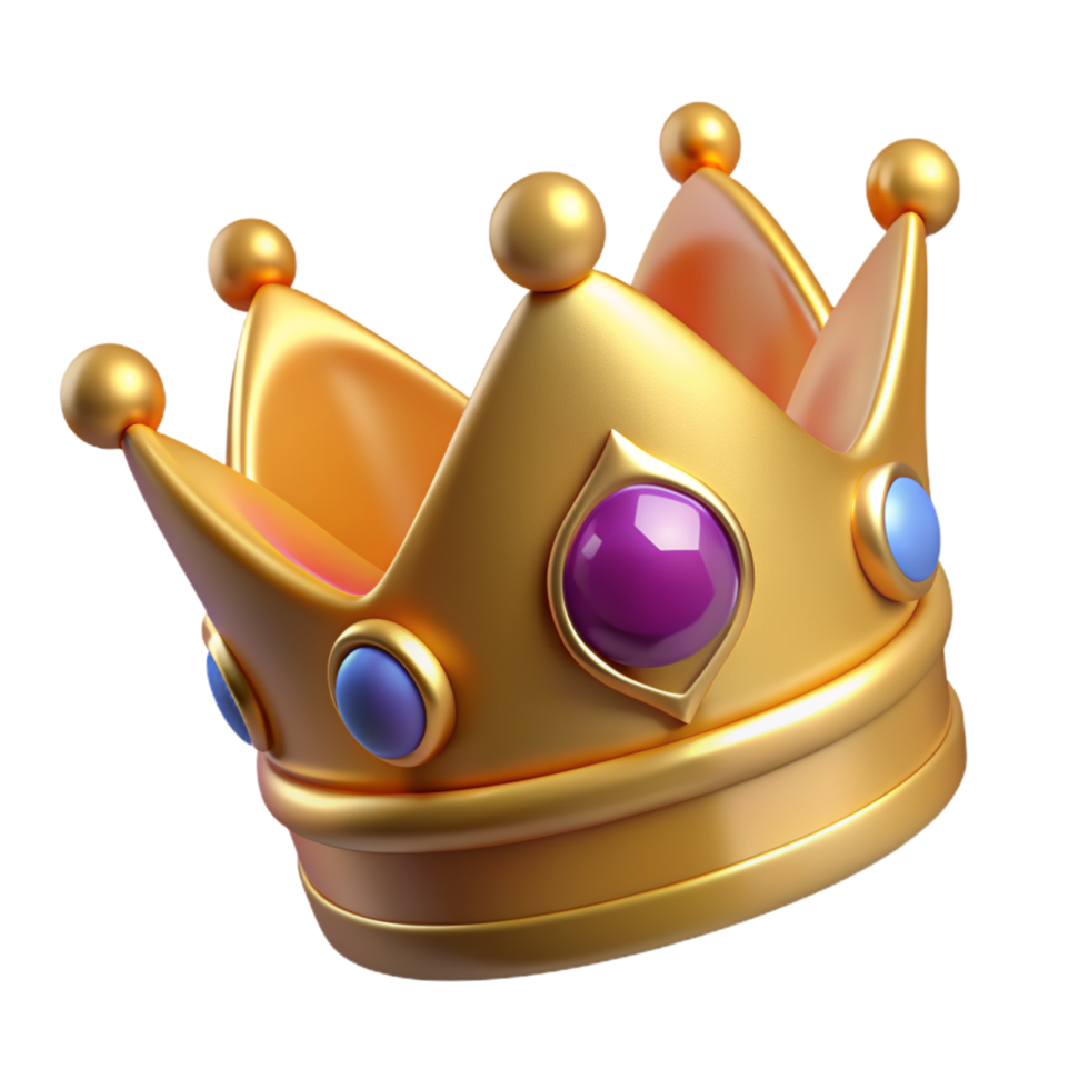 Golden Crown 3d Design png