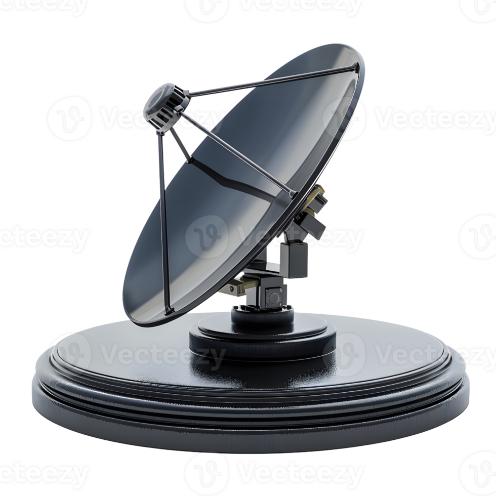 Advanced Satellite Dish Technology 3D Illustration png