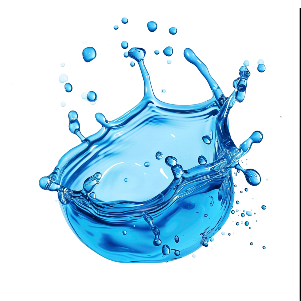Liquid water splash droplet splatter png