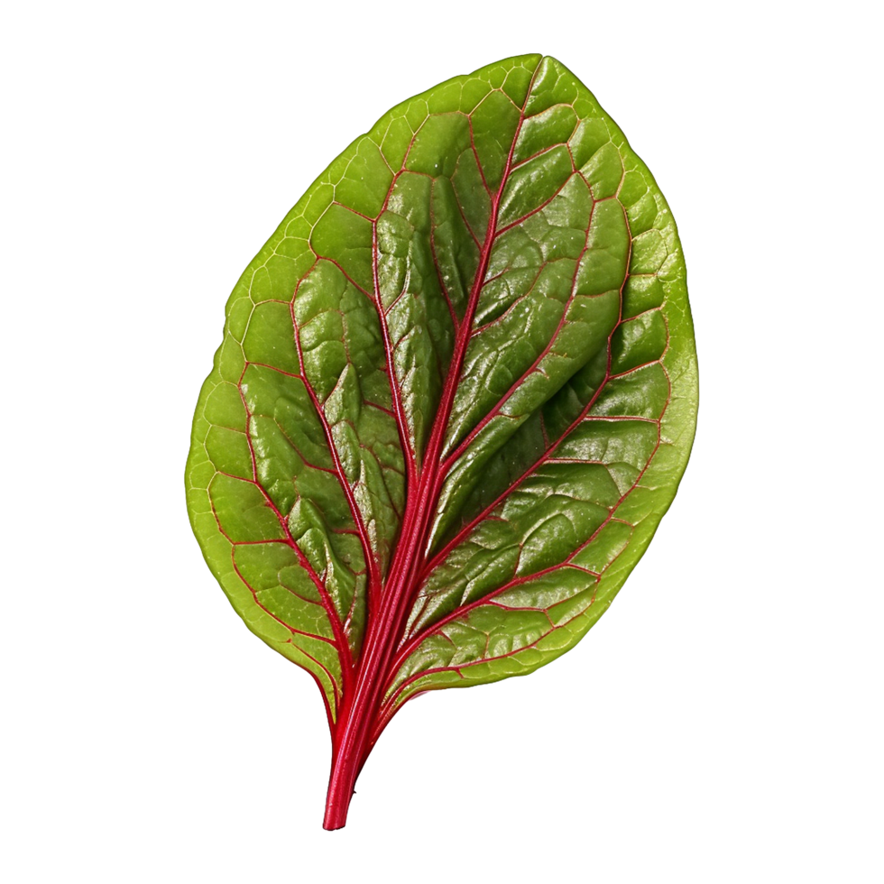 Red sorrel leaves isolated on transparent background png