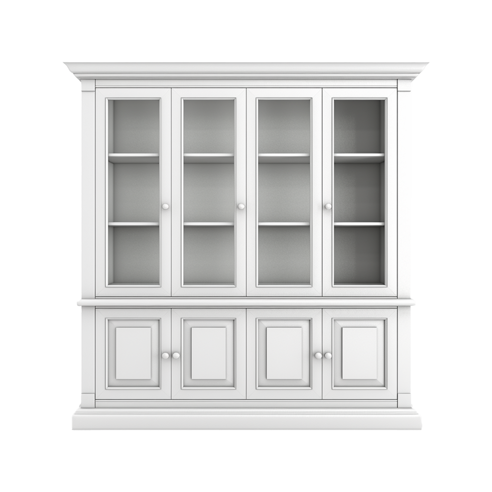 3d render cabinet isolated on transparent background png