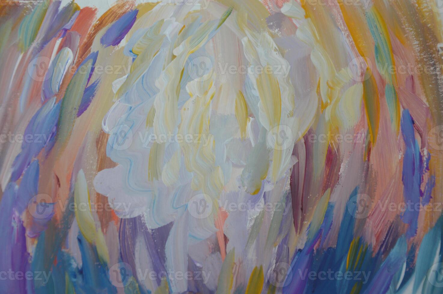 Multicolored abstract brush strokes, artistic background with texture of stripes, strokes. photo