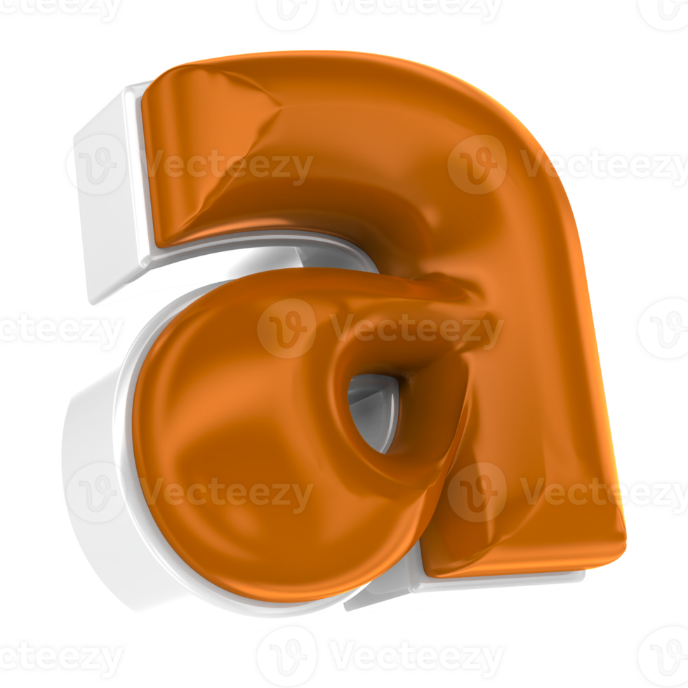 Chocolate alphabet font a 3d render png