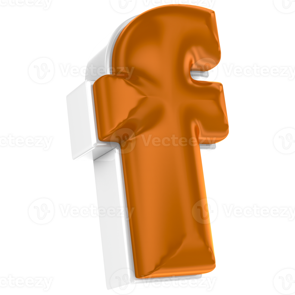 chocolate alfabeto fuente F 3d hacer png